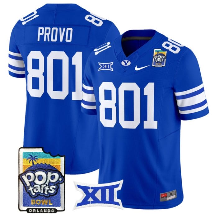 Provo Jersey #801 BYU Cougars 2025 Pop-Tarts Patch Limited Stitched - Image 4