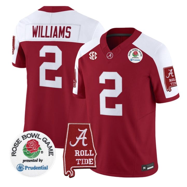 Ryan Williams Jersey #2 Alabama Crimson Tide 2026 Rose Bowl Stitched - Image 3