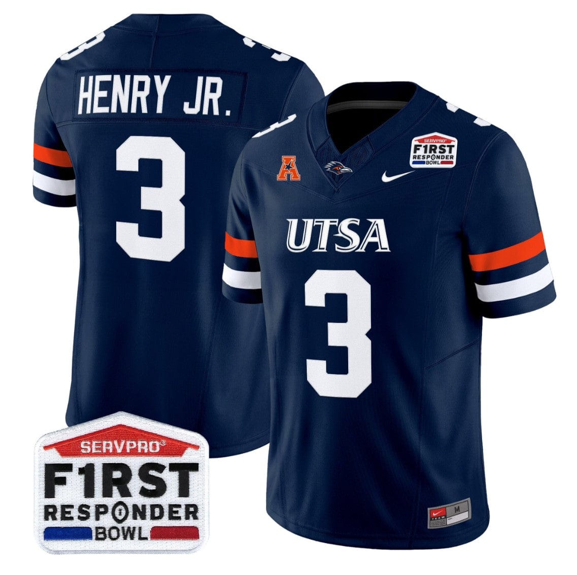 Alternative view of Robert Henry Jr Jersey #2 UTSA Roadrunners 2025 First Responder Bowl