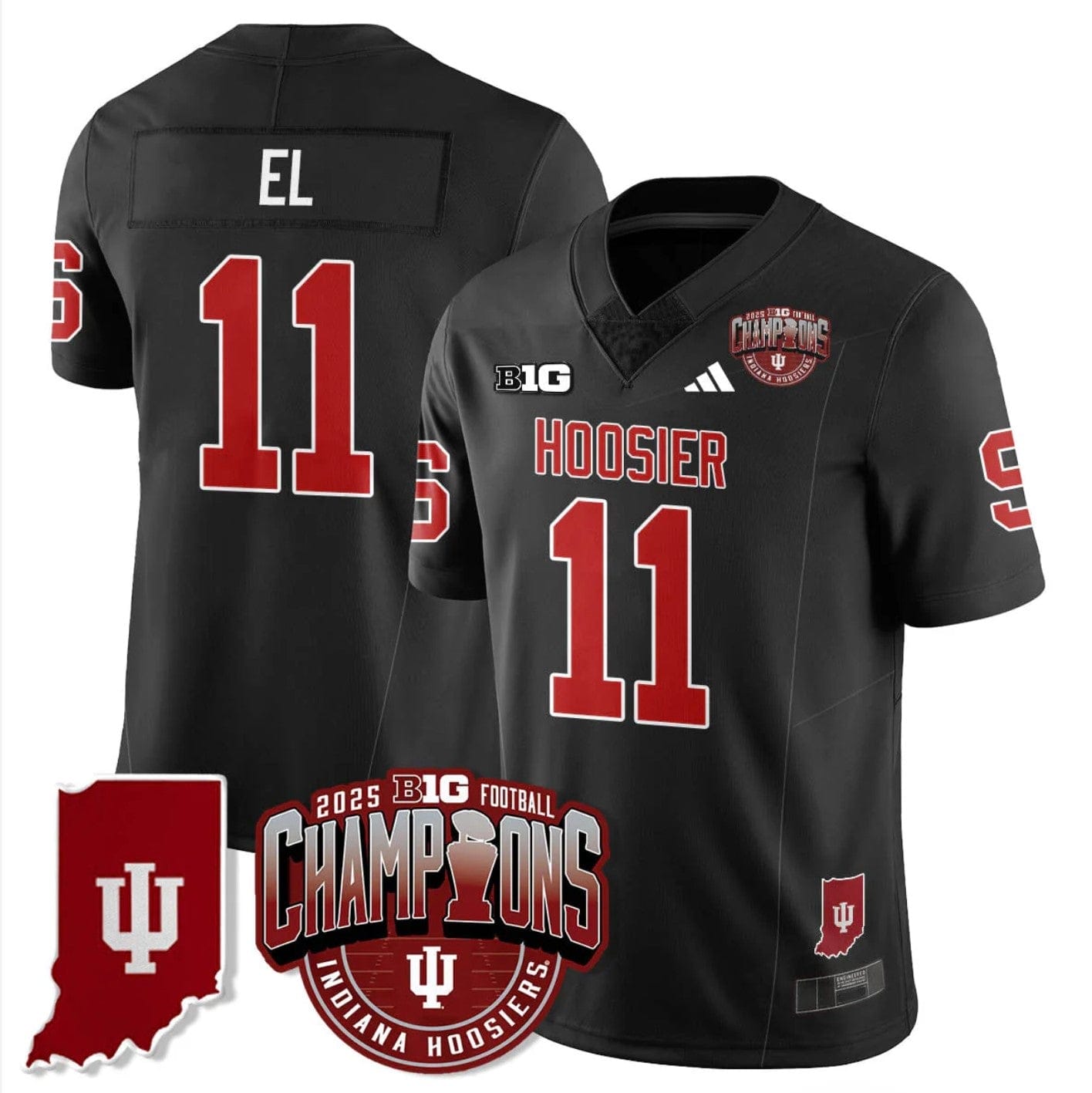 Alternative view of Randle El Jersey #11 Indiana Hoosiers Big 10 Champions Limited Stitched