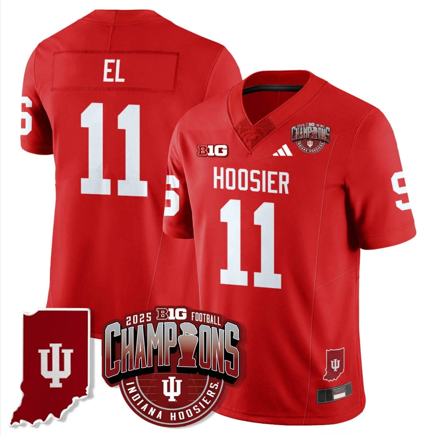Randle El Jersey #11 Indiana Hoosiers Big 10 Champions Limited Stitched - Image 3