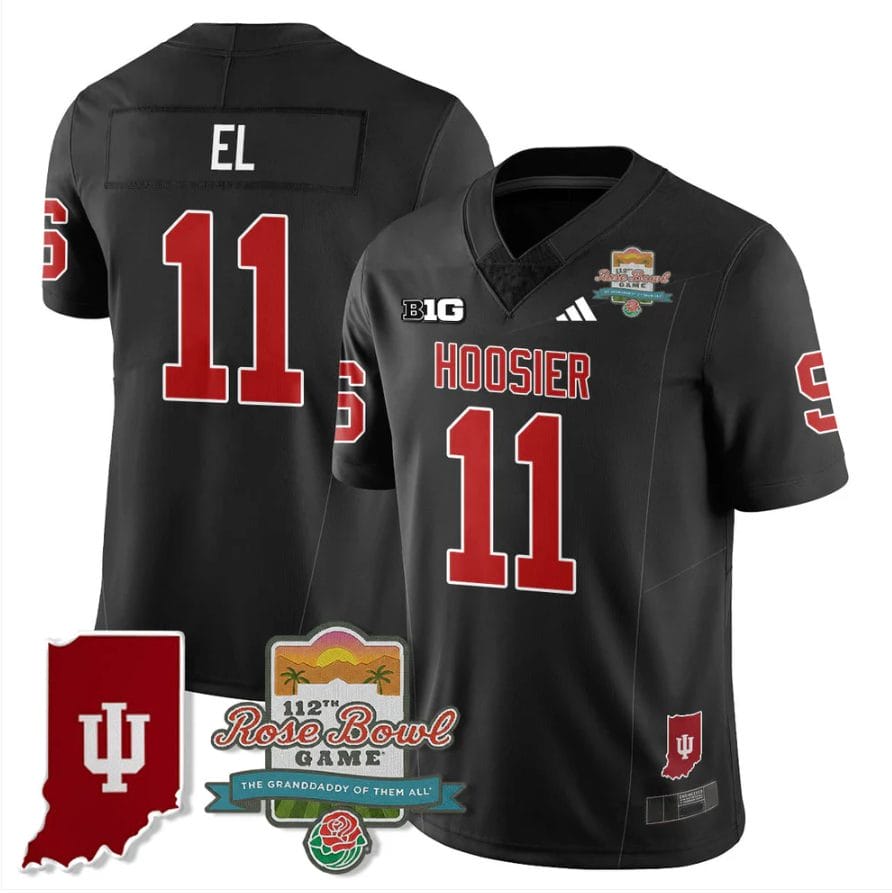Alternative view of Randle El Jersey #11 Indiana Hoosiers Rose Bowl 112th Patch Stitched