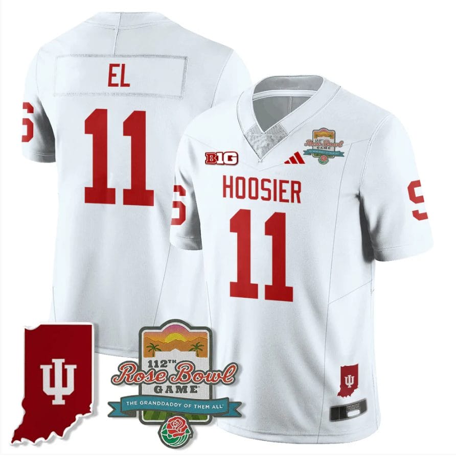 Randle El Jersey #11 Indiana Hoosiers Rose Bowl 112th Patch Stitched - Image 4