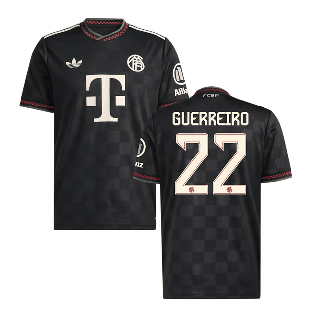 Raphael Guerreiro #22 Bayern Munich 2025-26 Third Men Jersey – Black