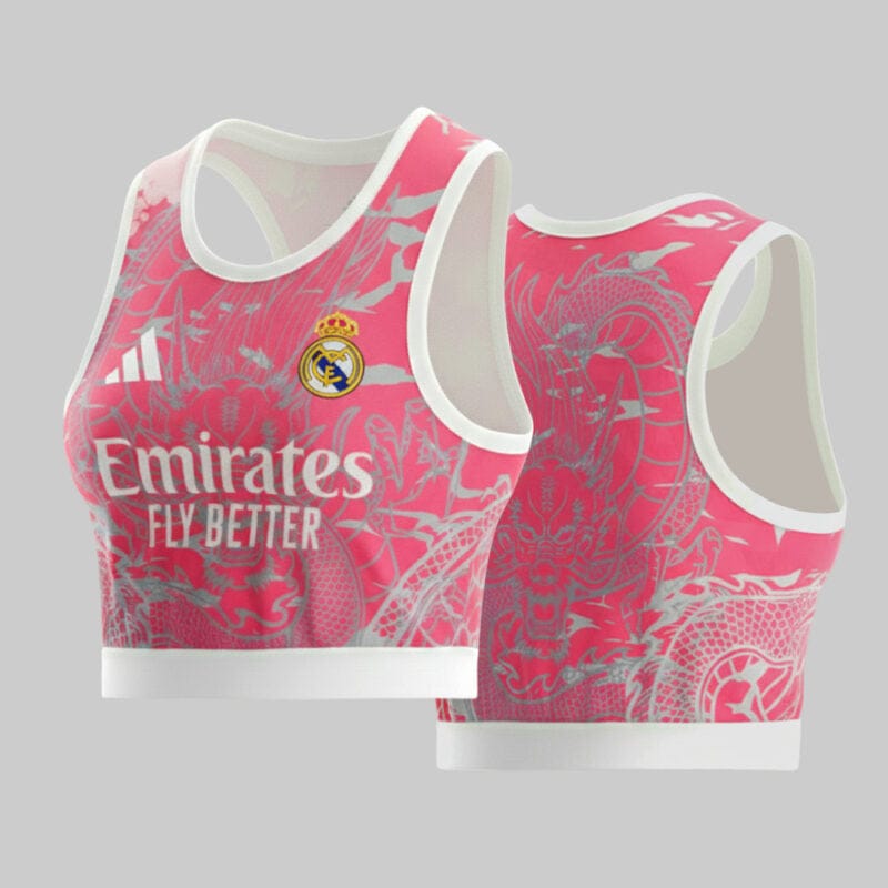 Real Madrid 2025-26 Dragon Crop Jersey Bold Fan Statement – Pink
