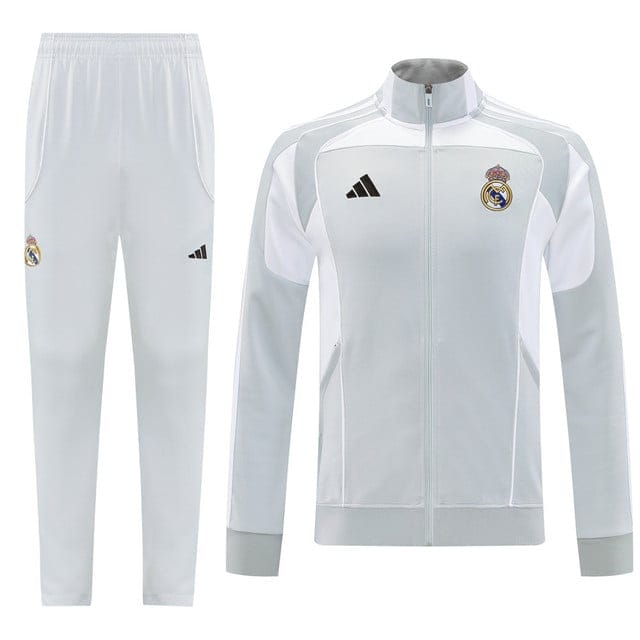 Real Madrid 2025-26 Soccer Training Set – Light Grey