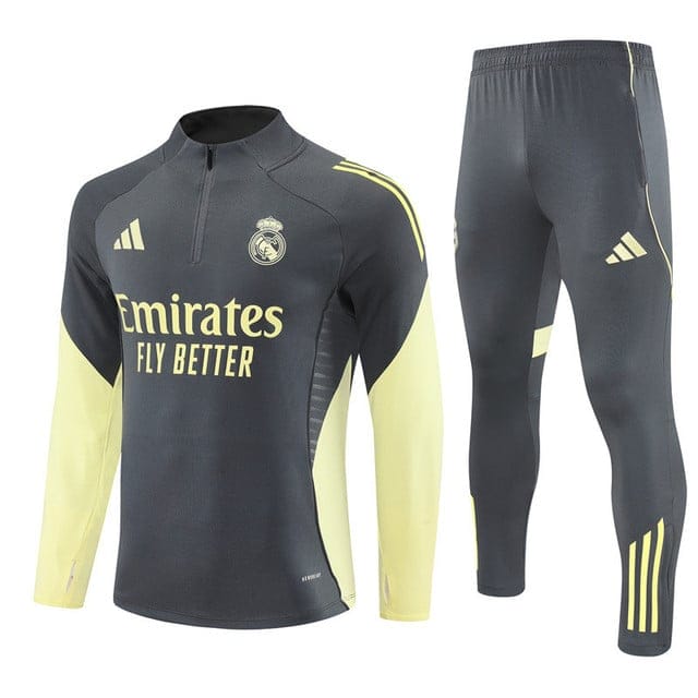 Real Madrid 2025-26 Soccer Training Set – Yellow Grey