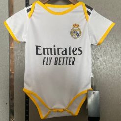 Real Madrid 202526 Future Superstar Style Soccer Baby Bodysuit – White