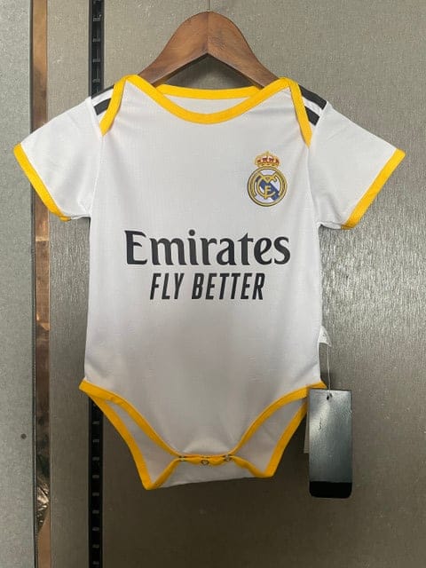 Real Madrid 202526 Future Superstar Style Soccer Baby Bodysuit – White