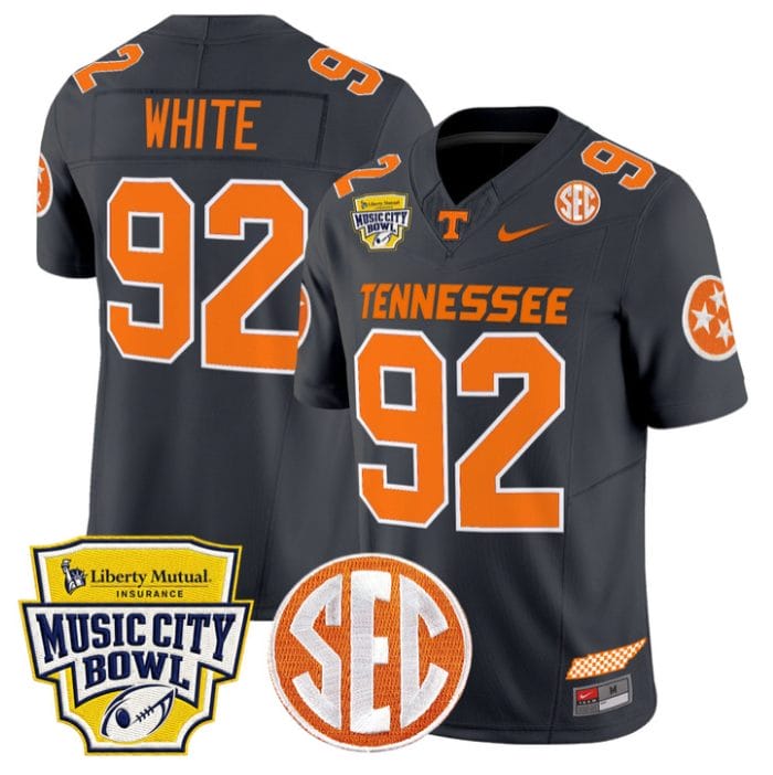 Reggie White Jersey #92 Tennessee Vols 2025 Music City Bowl Stitched - Image 2