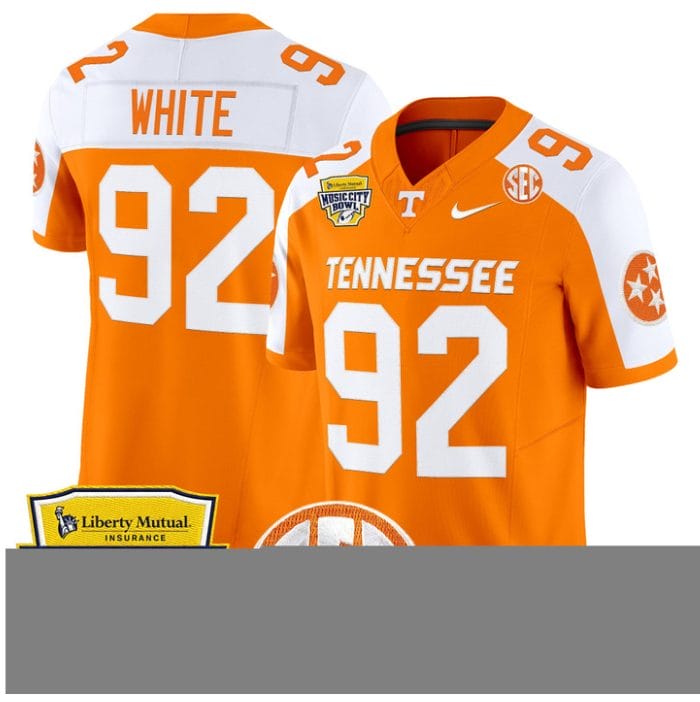 Reggie White Jersey #92 Tennessee Vols 2025 Music City Bowl Stitched - Image 3