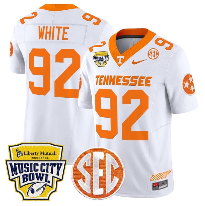 Reggie White Jersey #92 Tennessee Vols 2025 Music City Bowl Stitched - Image 5