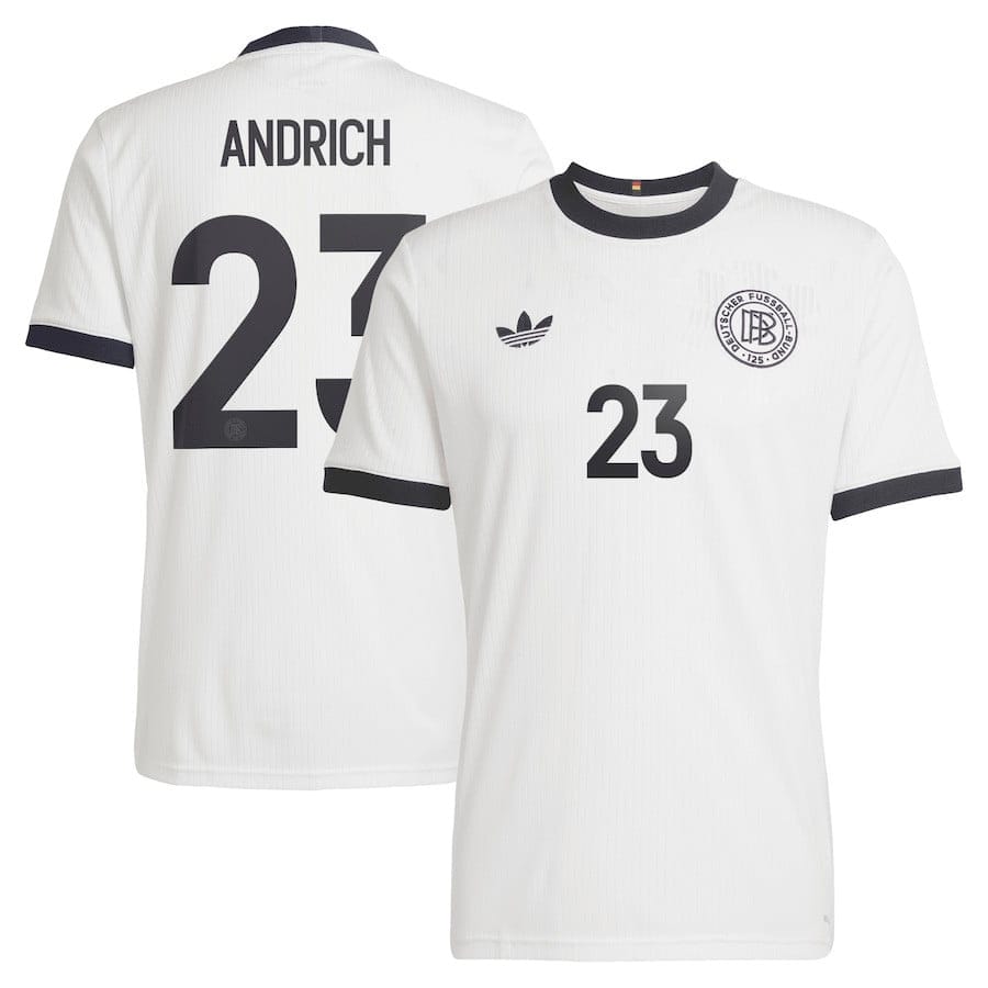 Robert Andrich 23 Germany National Team 125th Anniversary Men Jersey – White