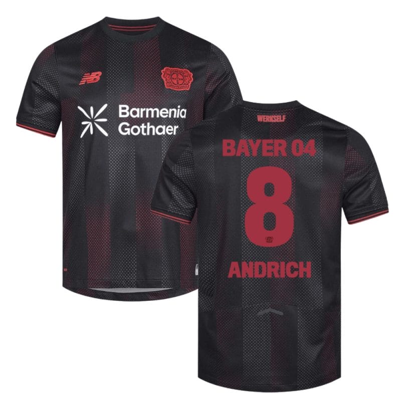 Robert Andrich 8 Leverkusen 2025-26 Home Match Jersey – Black