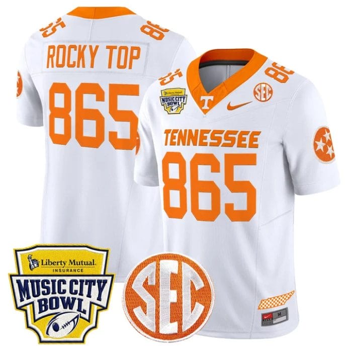 Rockey Jersey #865 Tennessee Vols 2025 Music City Bowl Patch Stitched - Image 5