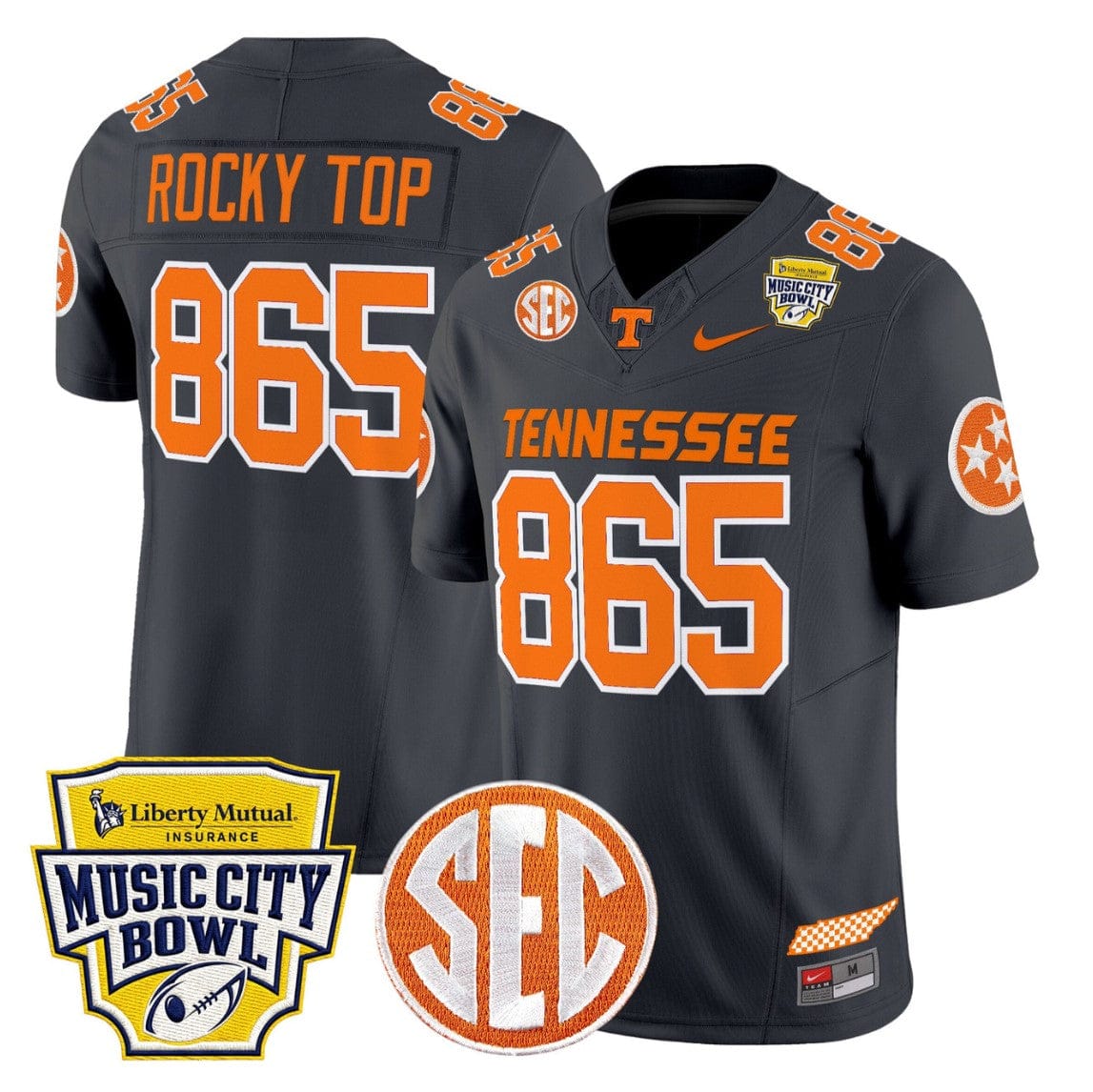 Rocky Jersey #865 Tennessee Vols 2025 Music City Bowl Limited Stitched - Image 4