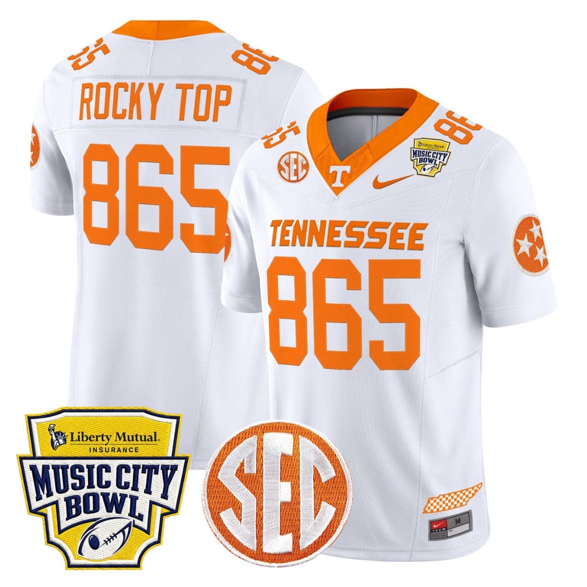 Rocky Jersey #865 Tennessee Vols 2025 Music City Bowl Limited Stitched - Image 5