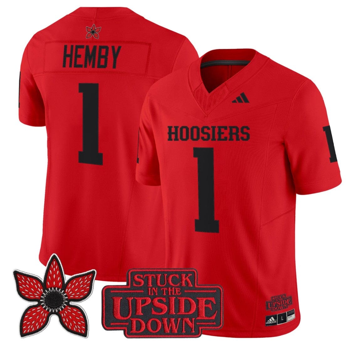 Alternative view of Roman Hemby Jersey #1 Indiana Hoosiers Stranger Things Edition Stitched
