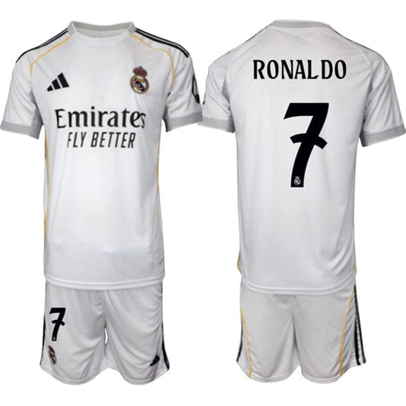 Ronaldo Jersey #7 Real Madrid White Home 2025 - 26 Soccer Suit