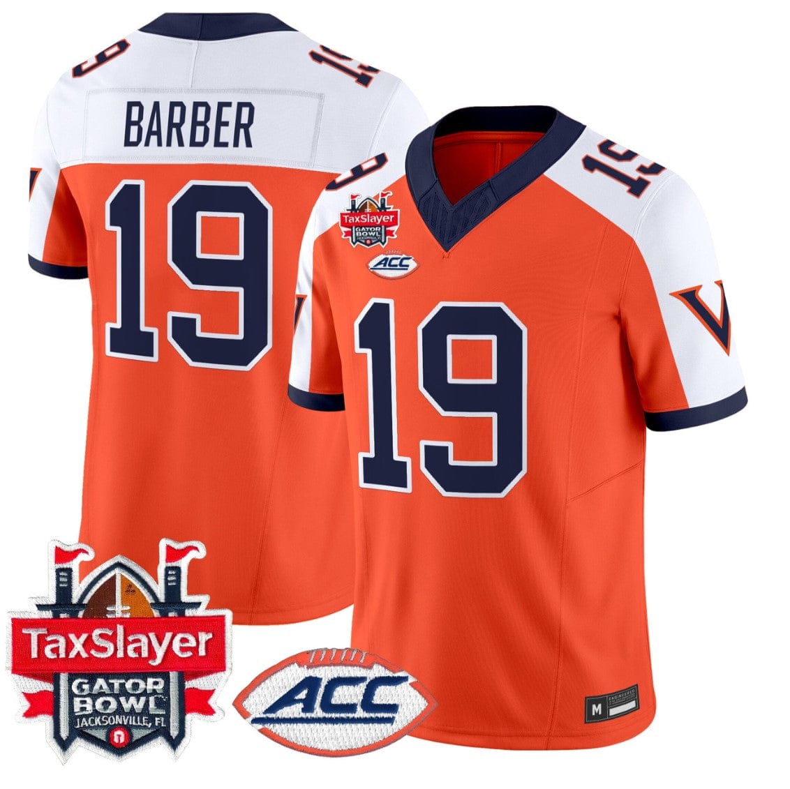 Alternative view of Rondé Barber Jersey #19 Virginia Cavaliers 1995 Throwbacks Gator Bowl Stitched