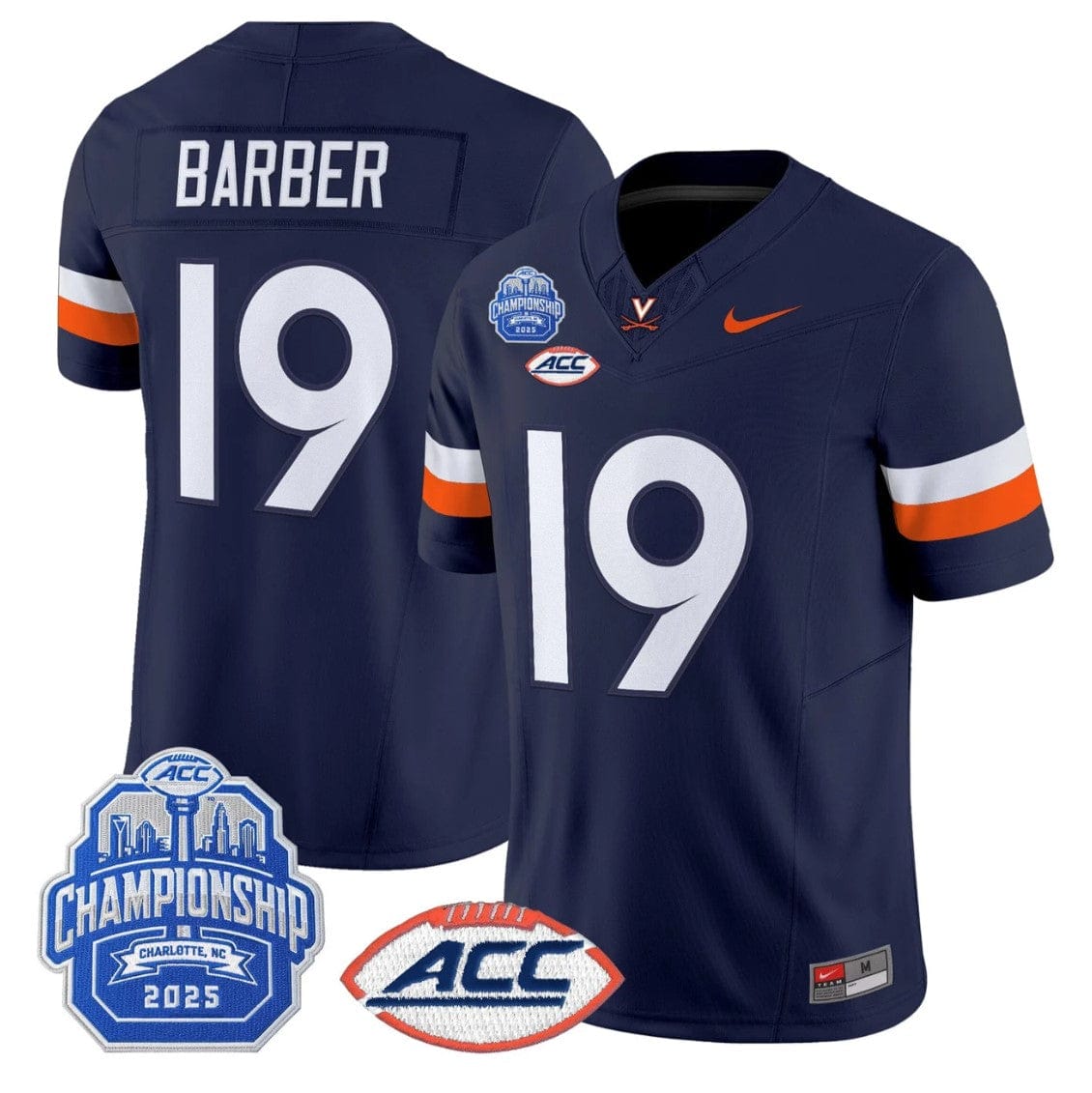 Rondé Barber Jersey #19 Virginia Cavaliers 2025 ACC Championship Stitched - Image 4