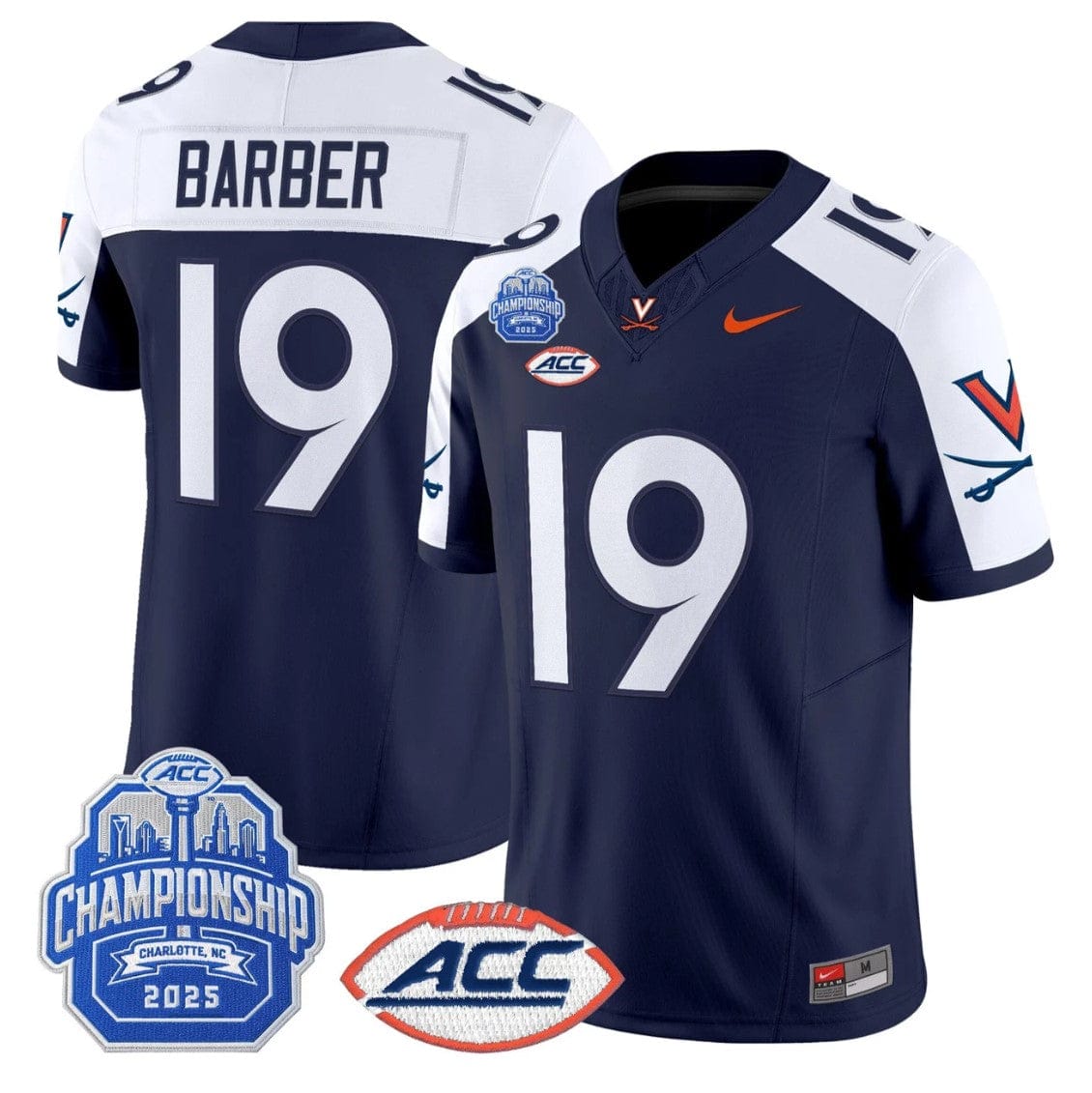 Rondé Barber Jersey #19 Virginia Cavaliers 2025 ACC Championship Stitched - Image 3