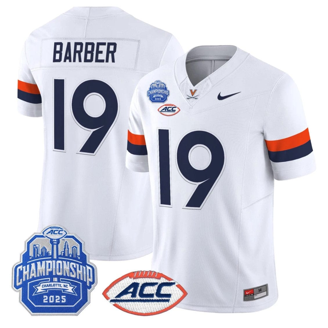 Alternative view of Rondé Barber Jersey #19 Virginia Cavaliers 2025 ACC Championship Stitched
