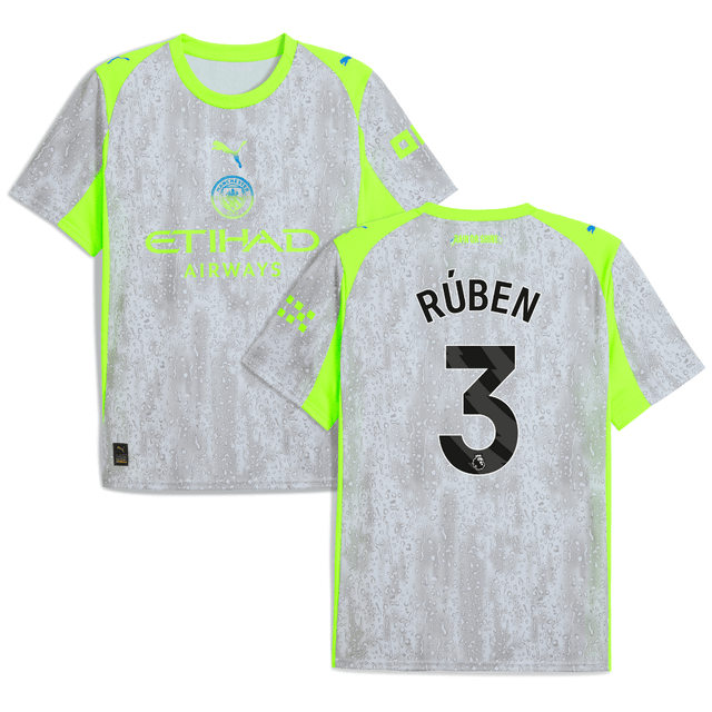 Ruben Dias 3 Manchester City 2025-26 Third Men Jersey – Gray
