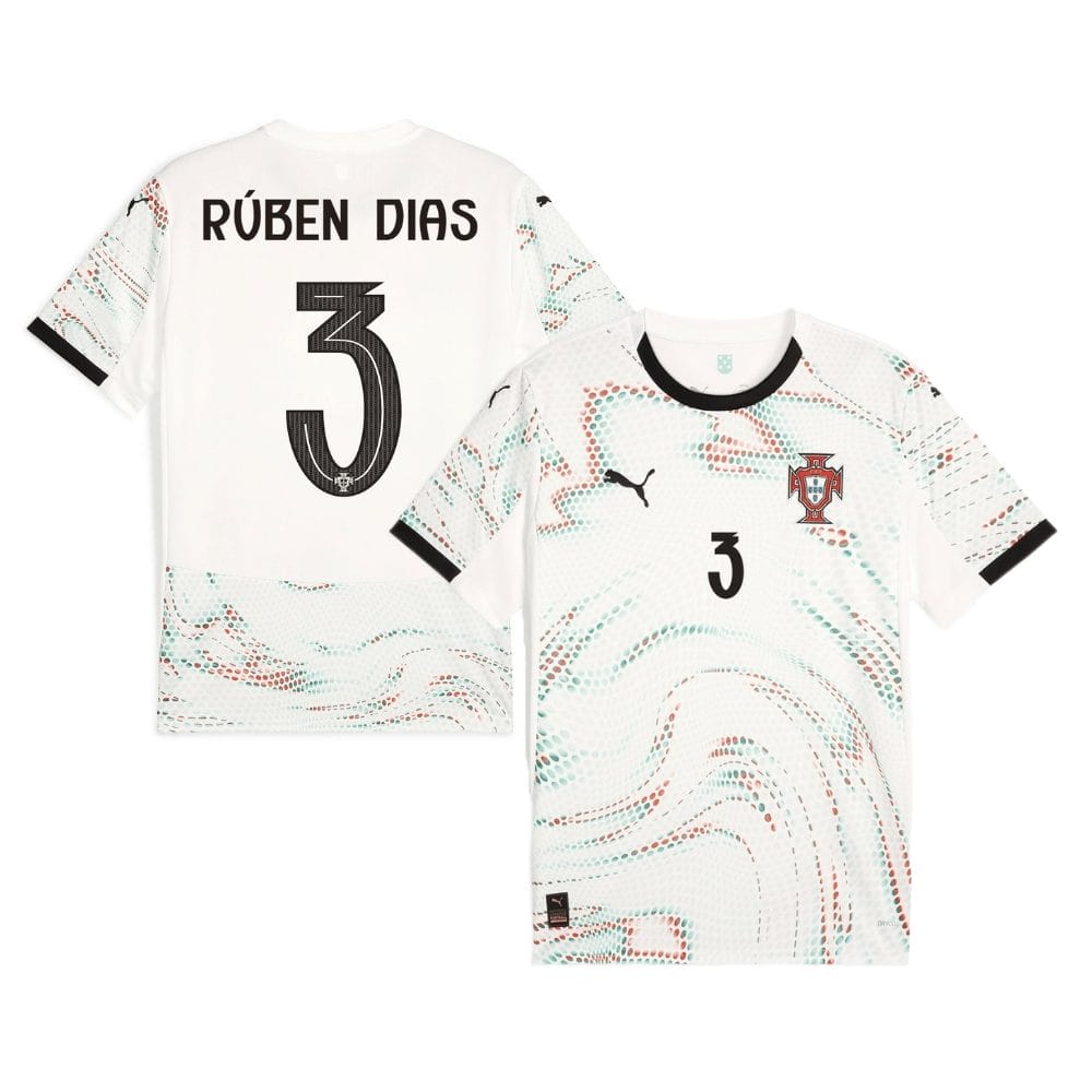Rúben Dias 3 Portugal National Team 2025-26 Away Men Jersey – White