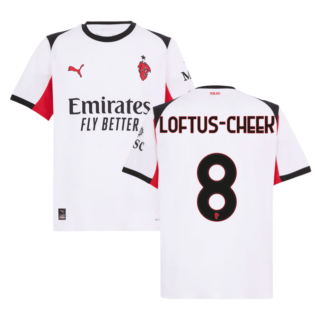 Ruben Loftus-Cheek 8 AC Milan 2025-26 Away Men Jersey – White