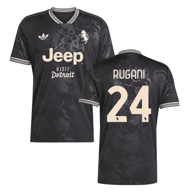 Rugani 24 Juventus 2025-26 Third Match Jersey – Black