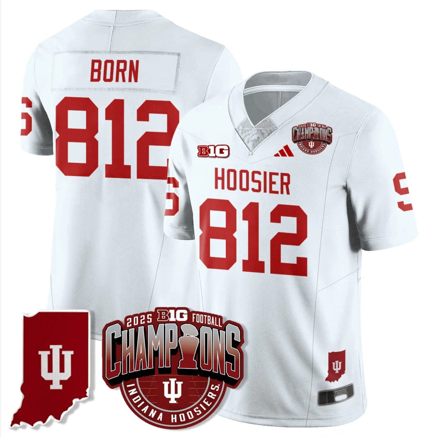 Rust Born Jersey #812 Indiana Hoosiers Big 10 Champions Limited Stitched - Image 4