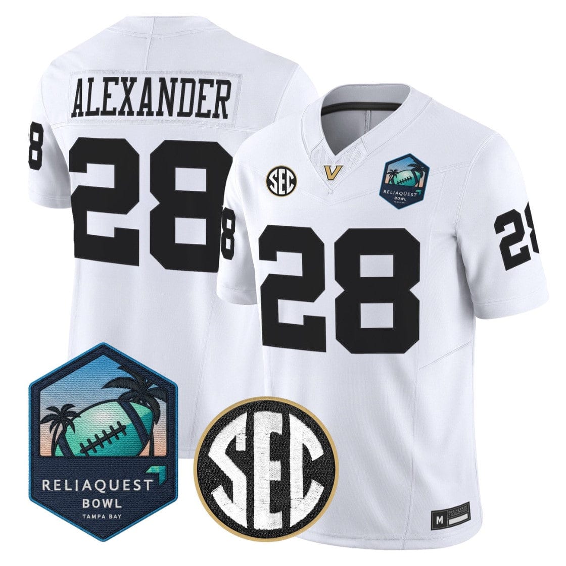 Sedrick Alexander Jersey #28 Vanderbilt Commodores 2025 ReliaQuest Bowl - Image 4