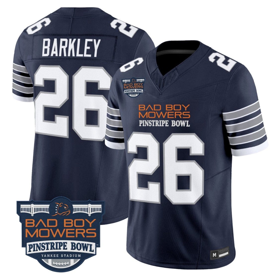 Saquon Barkley Jersey #26 Penn State 2025 Pinstripe Bowl Vapor Stitched