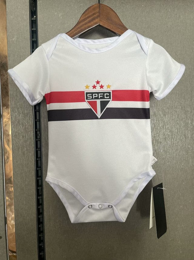 São Paulo FC 2025-26 Little Tricolor Supporter Soccer Baby Bodysuit – White