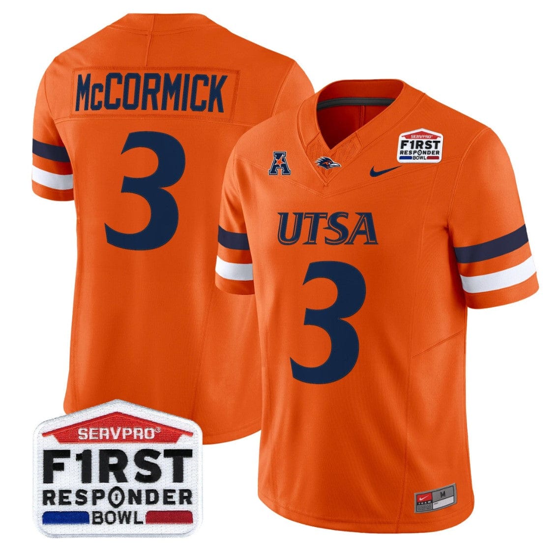 Sincere McCormick Jersey #3 UTSA Roadrunners 2025 First Responder Bowl - Image 3