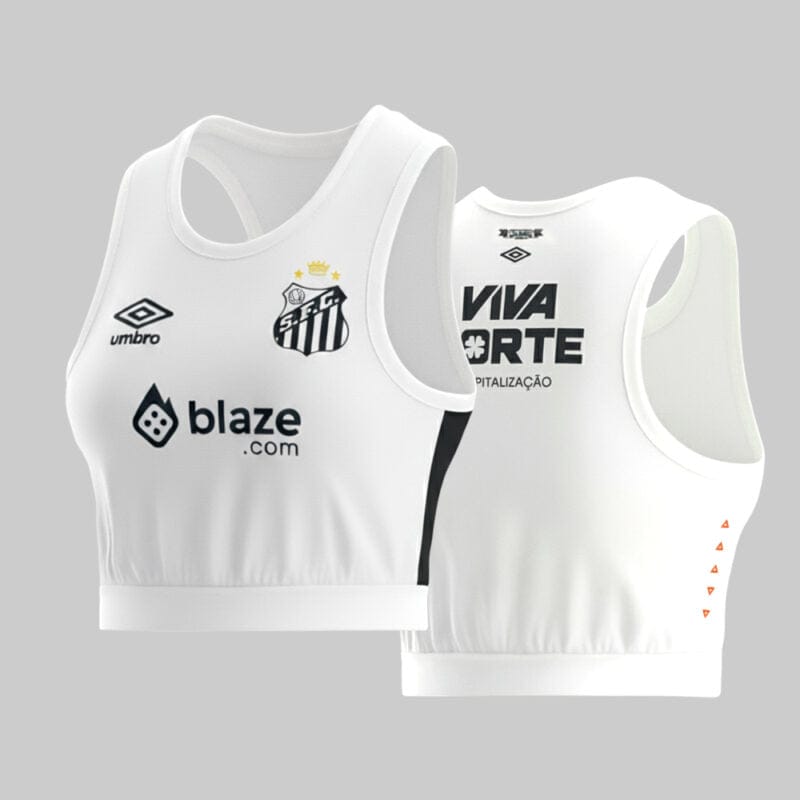 Santos 2025-26 Home Crop Women’s Jersey Iconic Fan Comfort – White