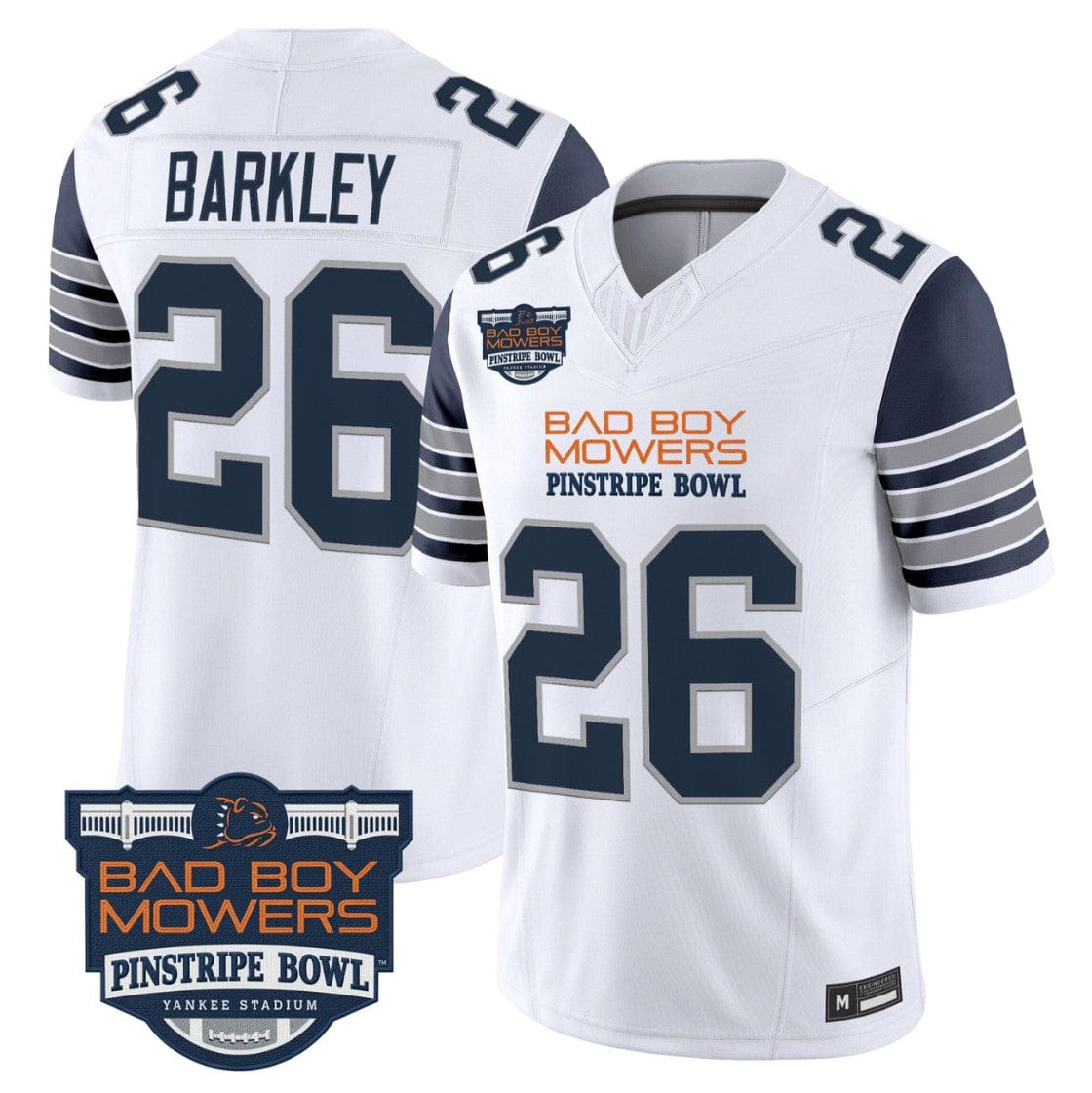 Alternative view of Saquon Barkley Jersey #26 Penn State 2025 Pinstripe Bowl V2 Stitched