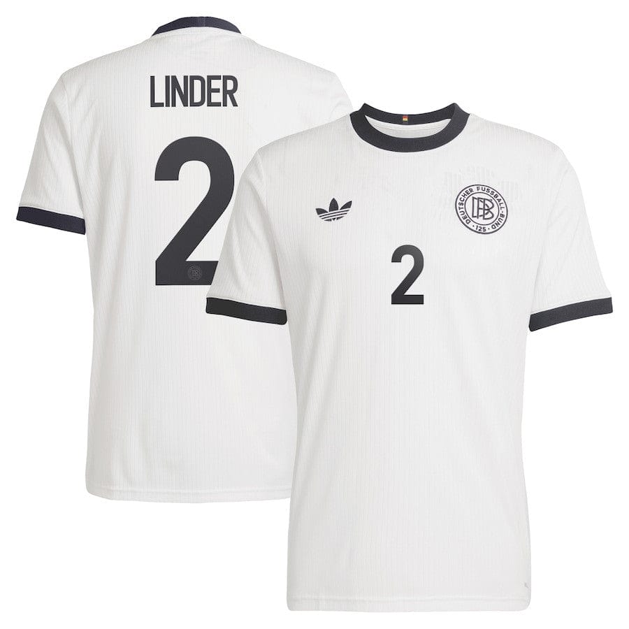 Sarai Linder 2 Germany National Team 125th Anniversary Men Jersey – White