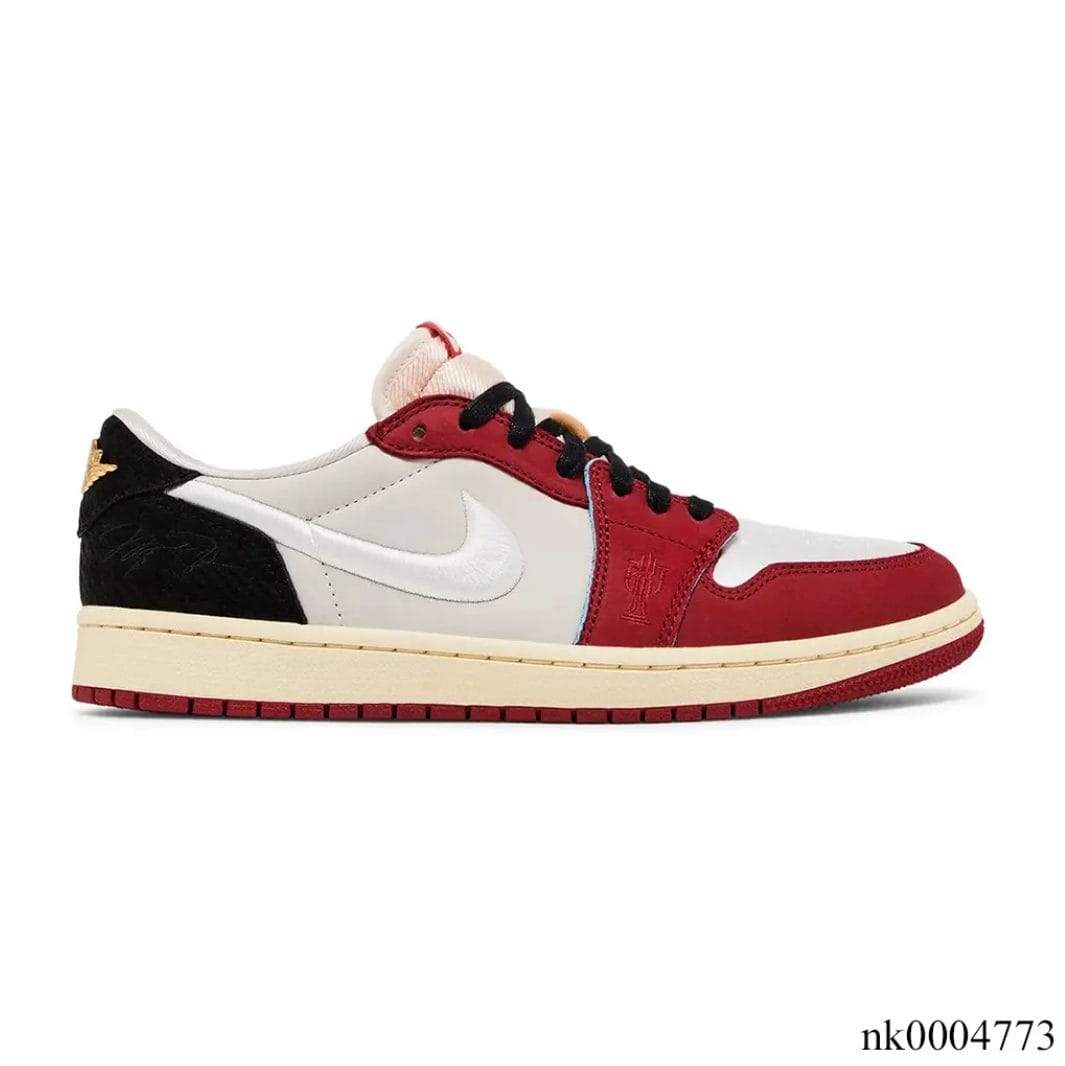 Trophy Room x Air Jordan 1 Low OG (White Swoosh) Shoes Sneakers - Image 12