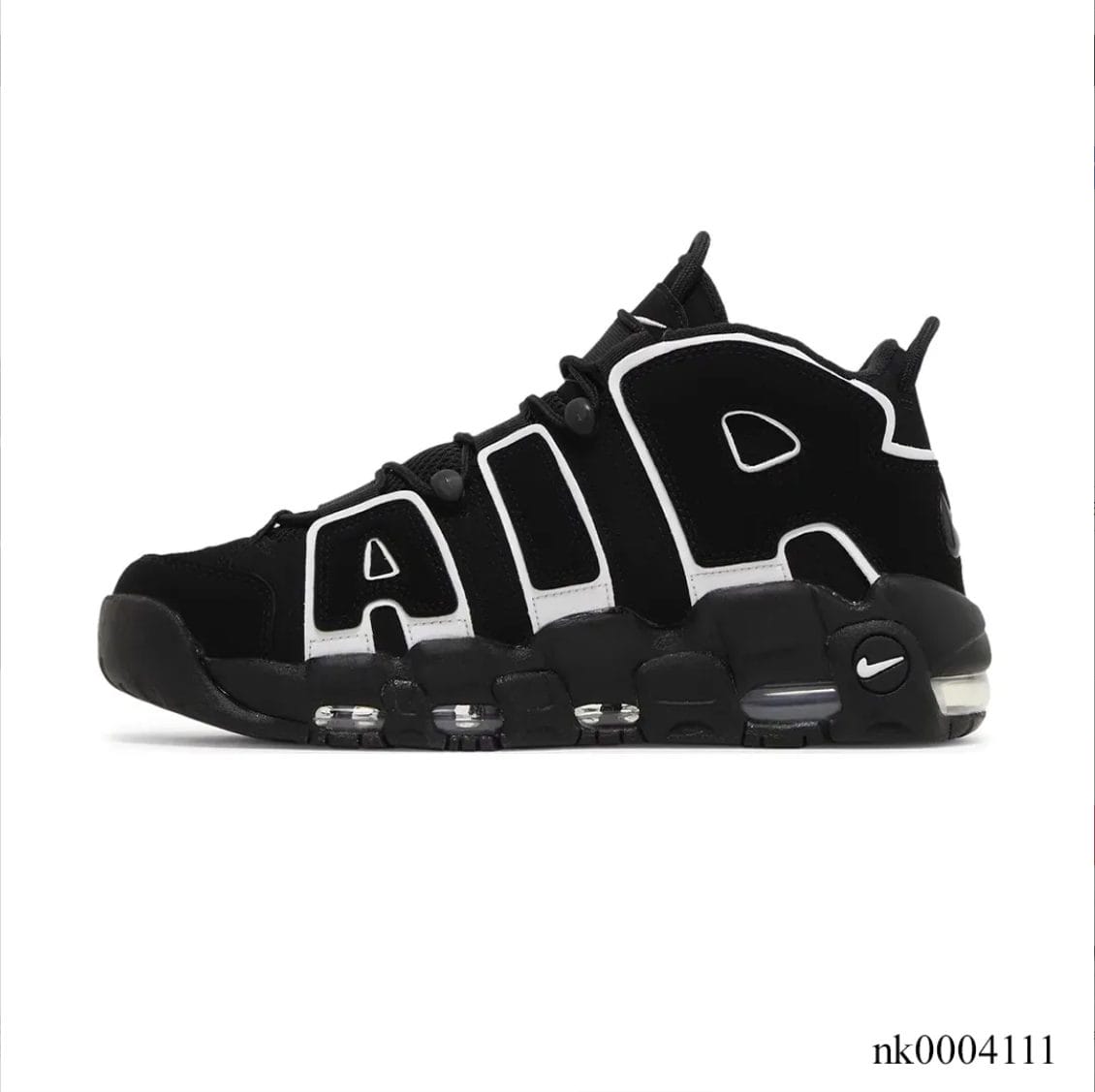 Air More Uptempo Black White Shoes Sneakers - Image 4