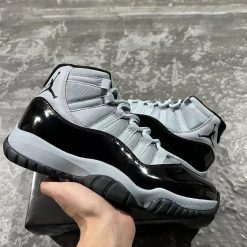 Alternative view of Air Jordan 11 Black Cool Grey Shoes Sneakers