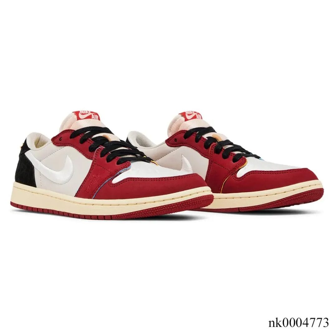 Alternative view of Trophy Room x Air Jordan 1 Low OG (White Swoosh) Shoes Sneakers