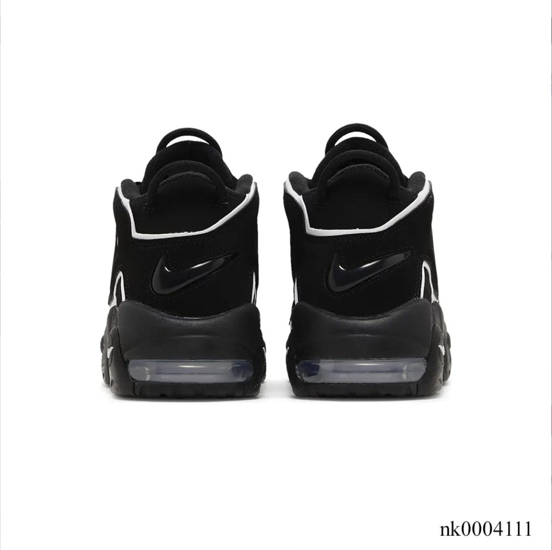Alternative view of Air More Uptempo Black White Shoes Sneakers