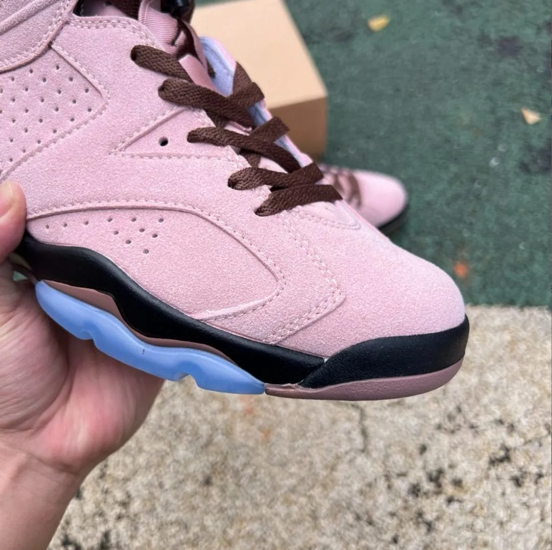 A Ma Maniere x Air Jordan 6 SP Black Smokey Mauve Shoes Sneaker - Image 8