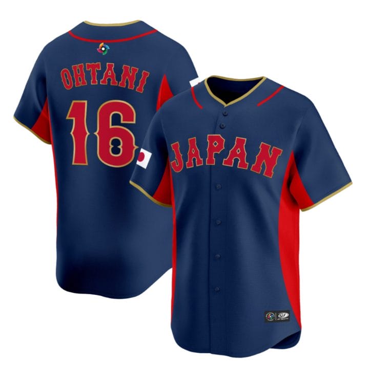 Shohei Ohtani Jersey #16 Japan World Baseball Classic 2026 Roster Stitched