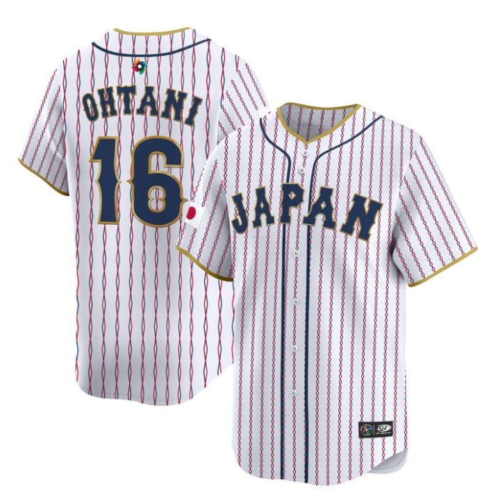 Alternative view of Shohei Ohtani Jersey #16 Japan World Baseball Classic 2026 Roster Stitched
