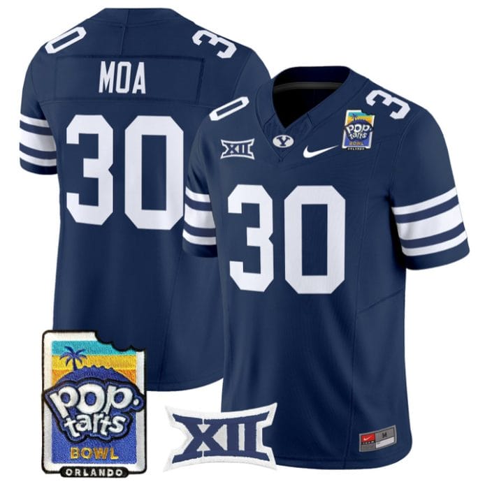 Sione Moa Jersey #30 BYU Cougars 2025 Pop-Tarts Patch Vapor Stitched - Image 3