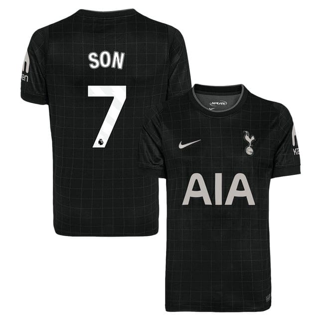Son Heung-min #7 Tottenham Hotspur 2025-26 Men Away Jersey – Black