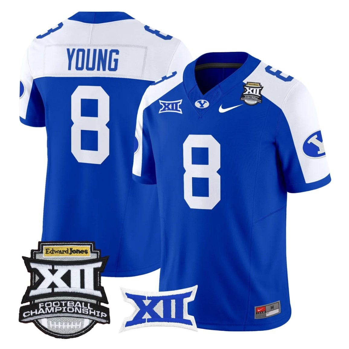 Steve Young Jersey #8 BYU Cougars 2025 Big 12 Championship Stitched - Image 3